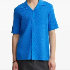 Фактурная рубашка с короткими рукавами