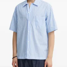 Полосатая рубашка с нагрудным карманом