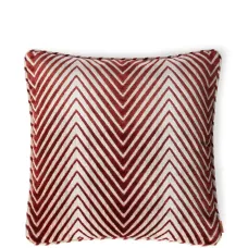 Бархатная подушка с узором шеврон (40 x 40 см)