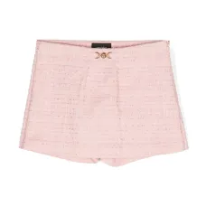 Твидовые шорты с декором Medusa