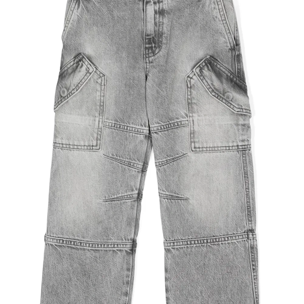 Джинсы карго со вставками