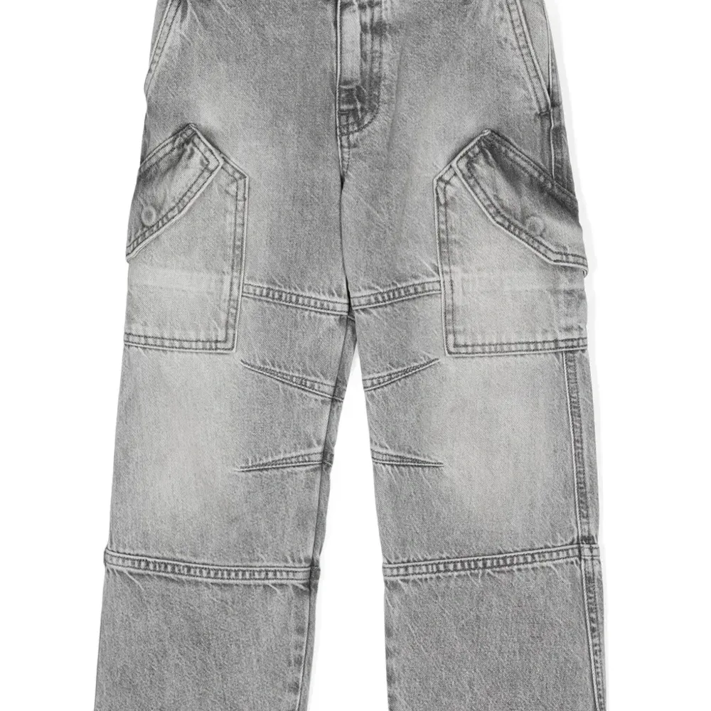 Джинсы карго со вставками