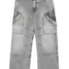 Джинсы карго со вставками