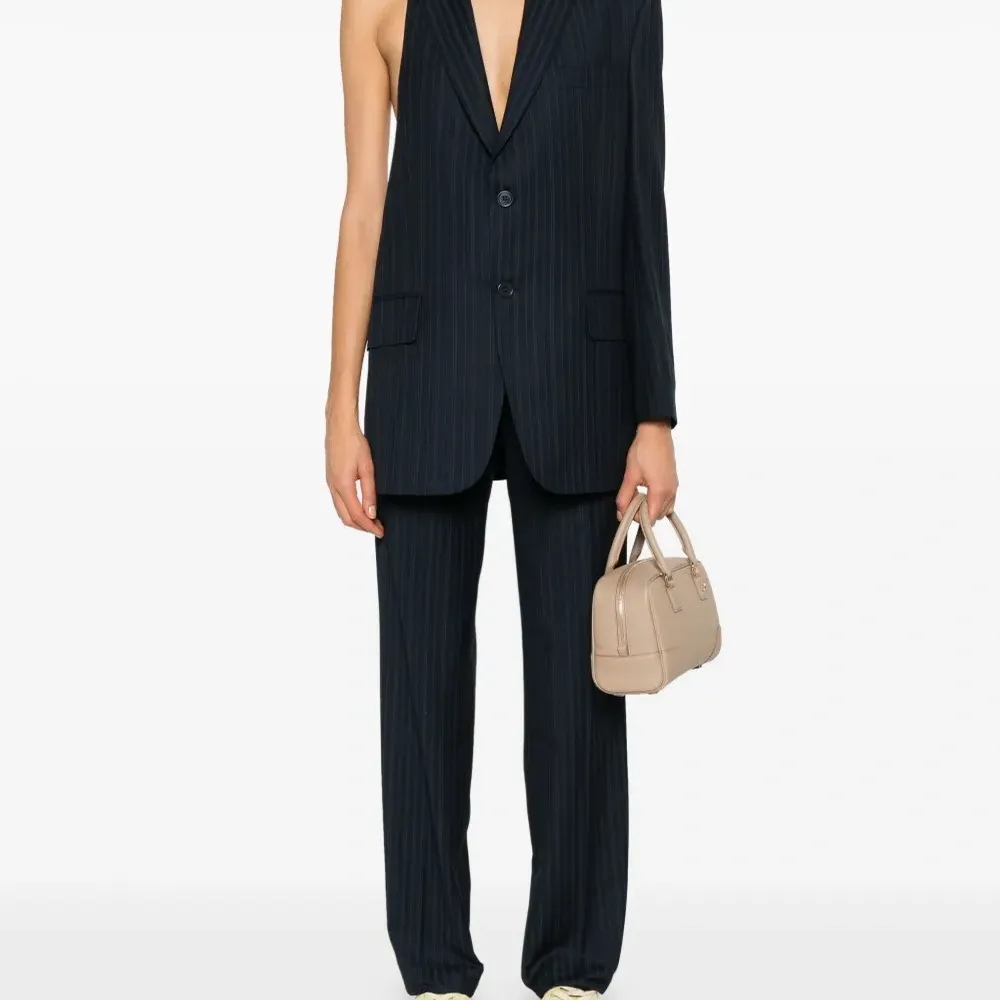 Прямые брюки в тонкую полоску