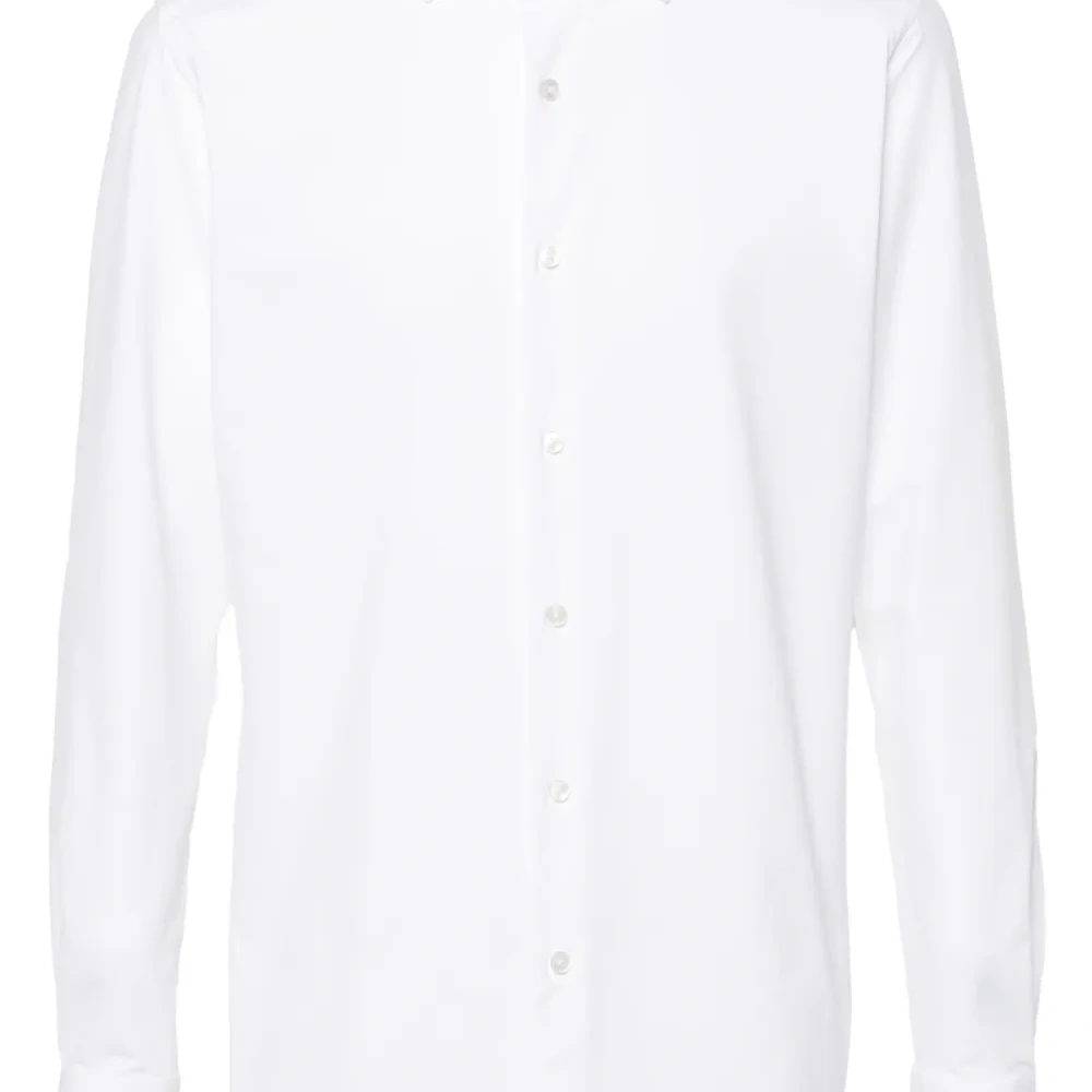 Поплиновая рубашка с длинными рукавами