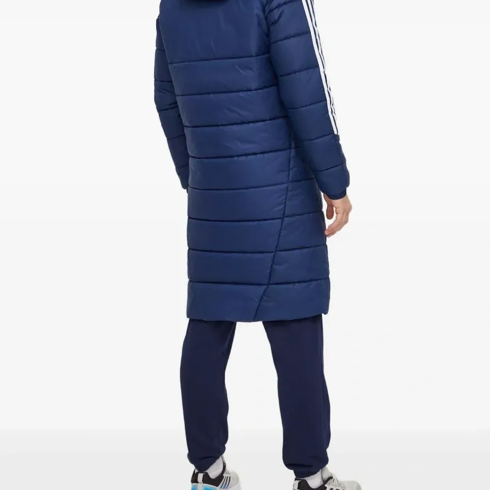 Стёганое пальто с тремя полосками