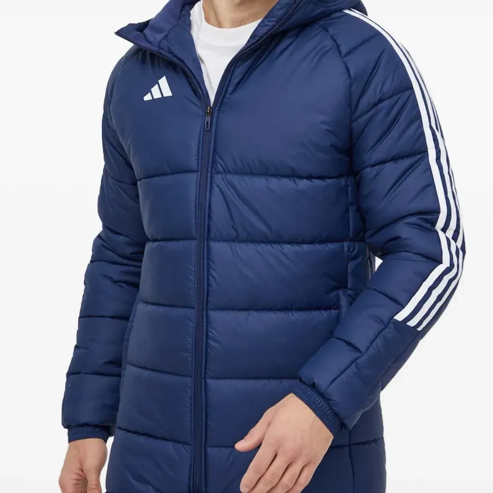 Стёганое пальто с тремя полосками