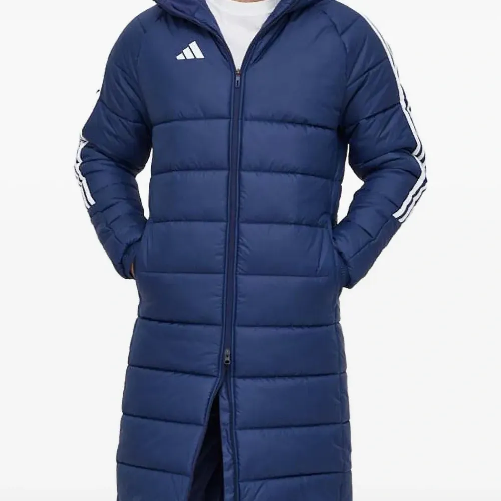 Стёганое пальто с тремя полосками