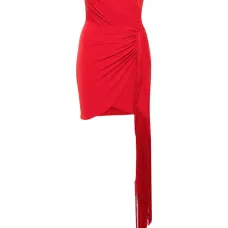 Платье мини с бахромой