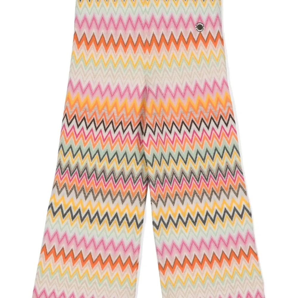 Брюки с узором зигзаг