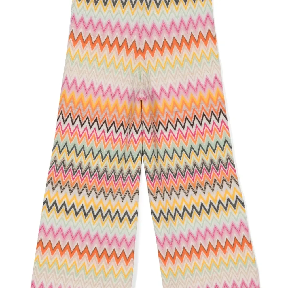 Брюки с узором зигзаг