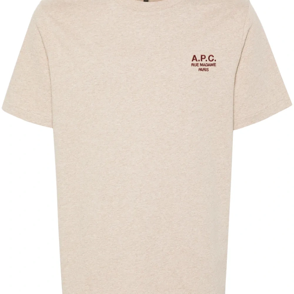 Меланжевая футболка с вышитым логотипом