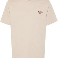 Меланжевая футболка с вышитым логотипом