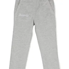 Меланжевые спортивные брюки с вышитым логотипом