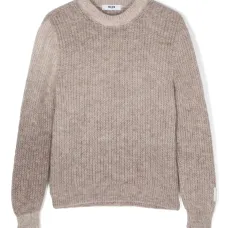 Свитер вязки интарсия с логотипом