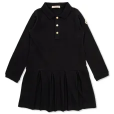 Плиссированное платье с нашивкой-логотипом