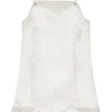 Атласное платье мини с расклешенным подолом