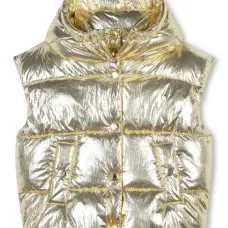Дутый жилет с капюшоном