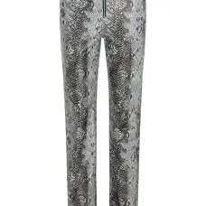 Брюки из искусственной кожи со змеиным принтом Брюки из искусственной кожи со змеиным принтом