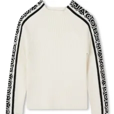 Пуловер с жаккардовым логотипом