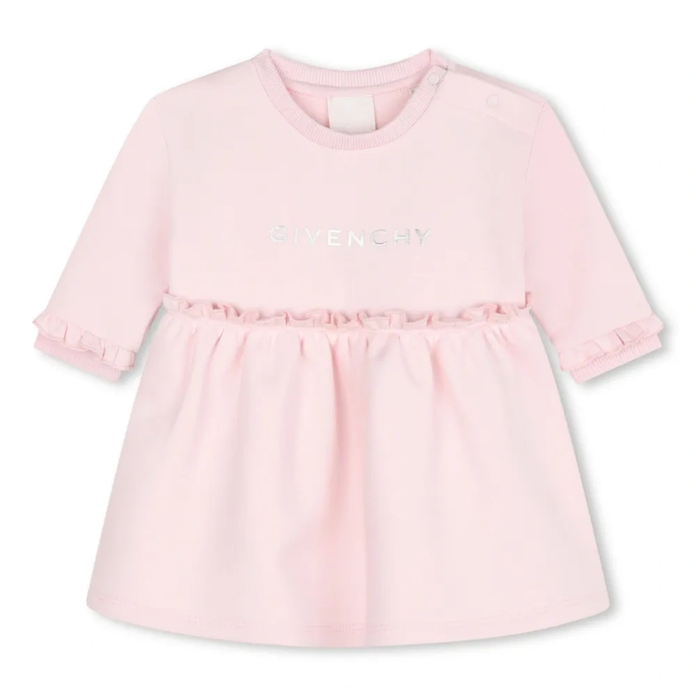 Платье с длинными рукавами и логотипом