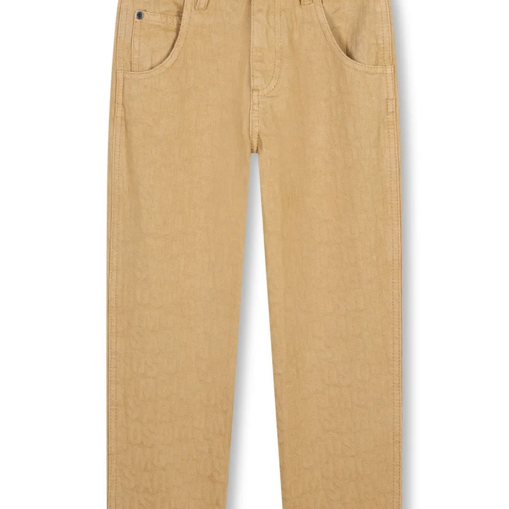 Брюки с нашивкой-логотипом