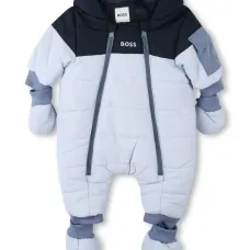 Дутый комбинезон с принтом