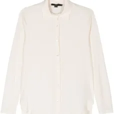 Рубашка со вставками и длинными рукавами