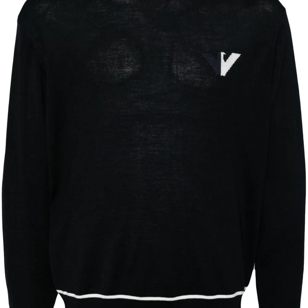 Свитер с жаккардовым логотипом