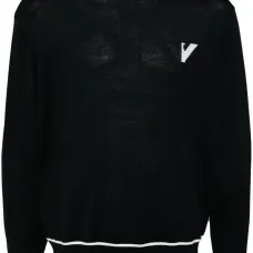 Свитер с жаккардовым логотипом