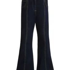 Джинсы bootcut с декоративной строчкой