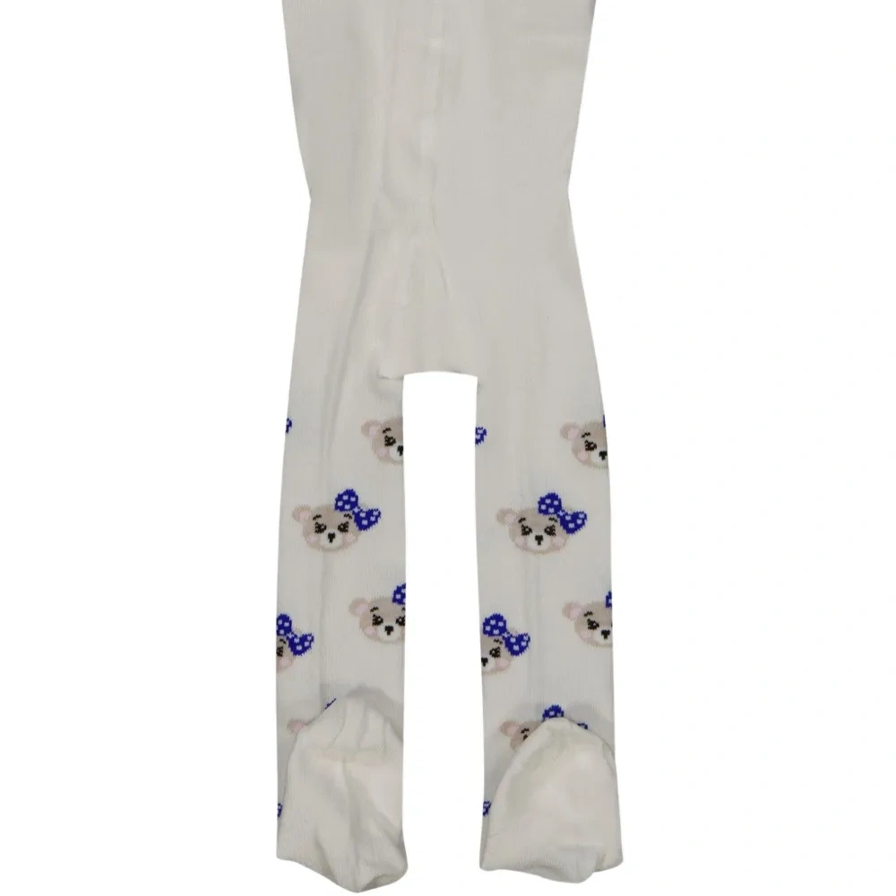 Колготки с принтом медведя