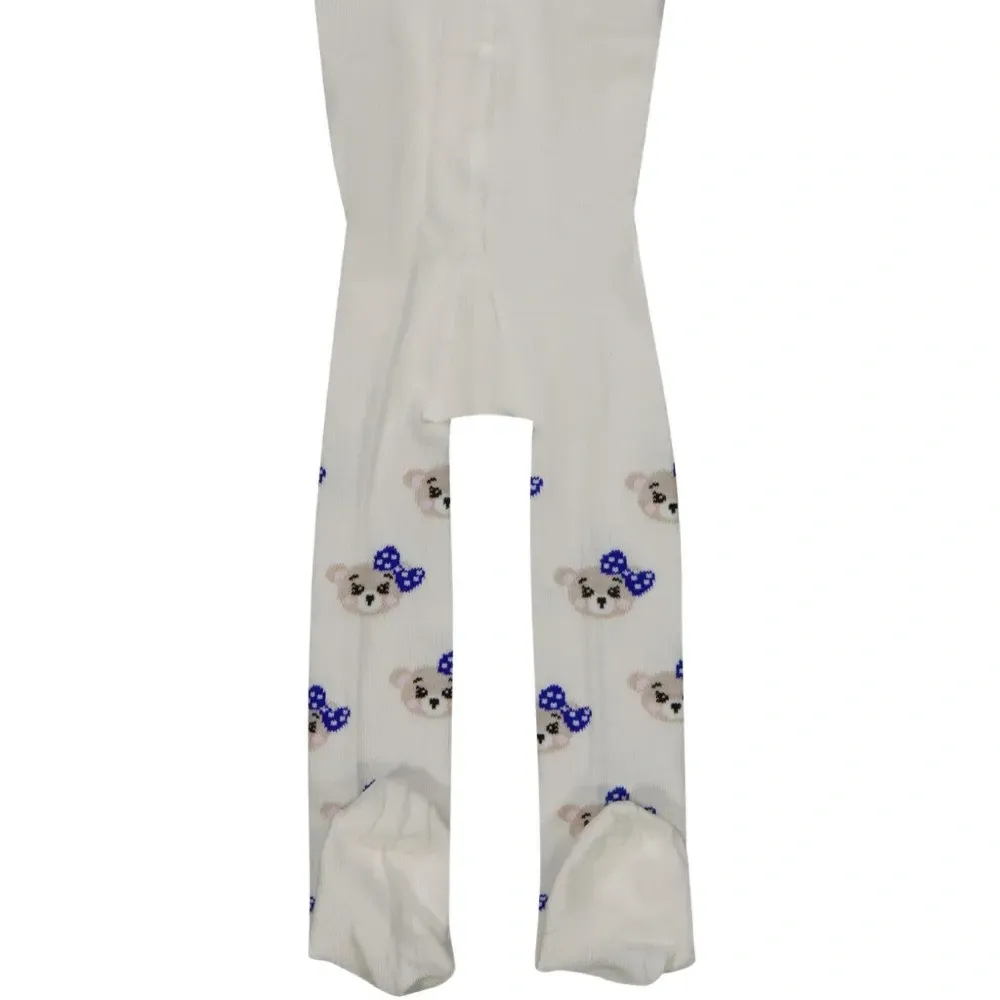 Колготки с принтом медведя