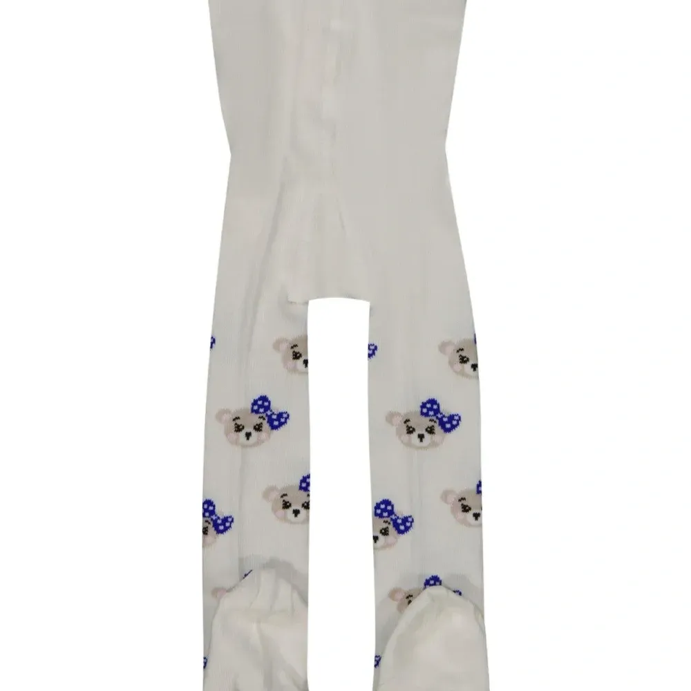 Колготки с принтом медведя