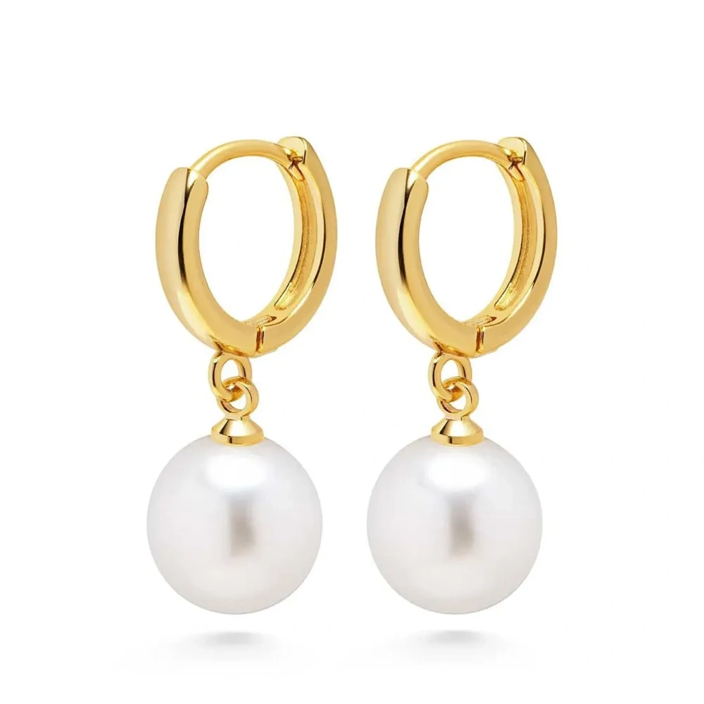 Серьги-подвески с жемчугом