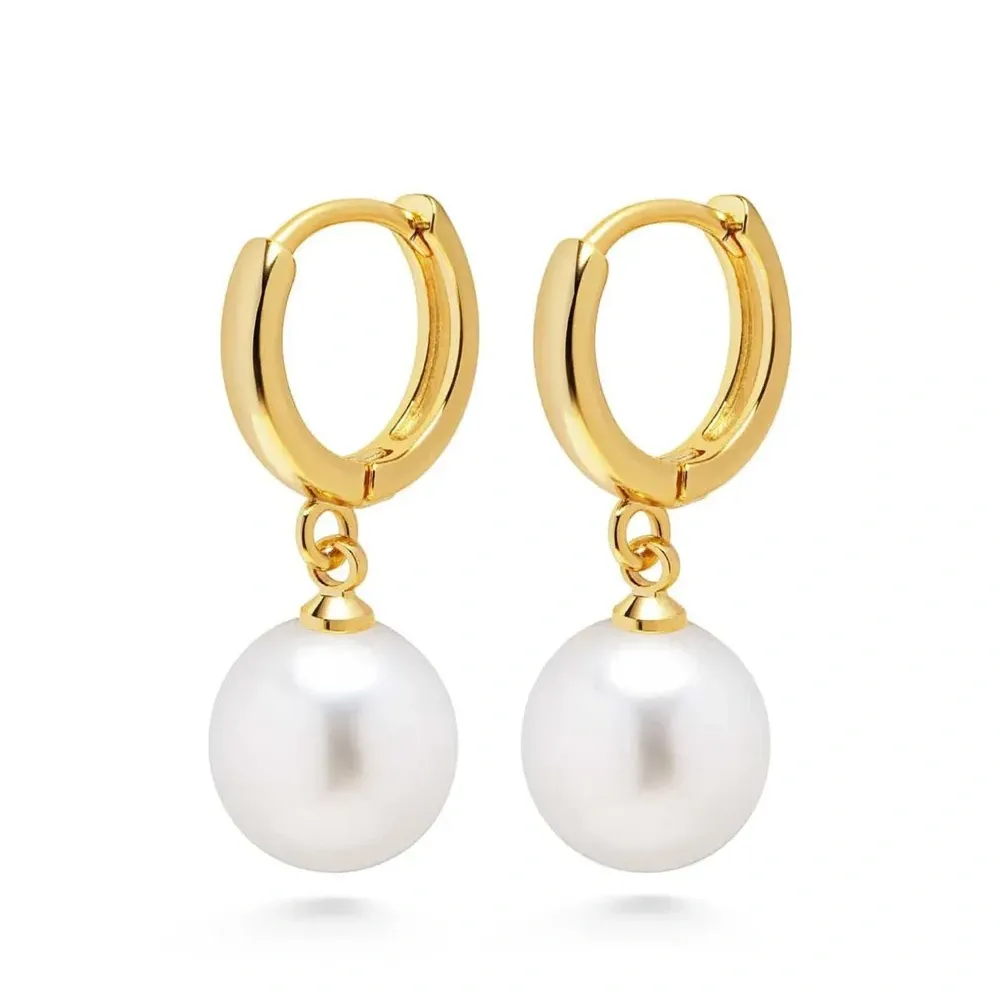 Серьги-подвески с жемчугом