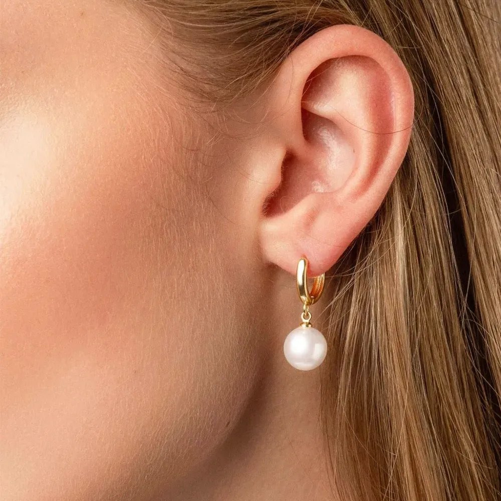 Серьги-подвески с жемчугом