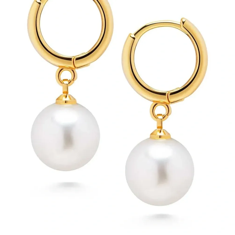 Серьги-подвески с жемчугом