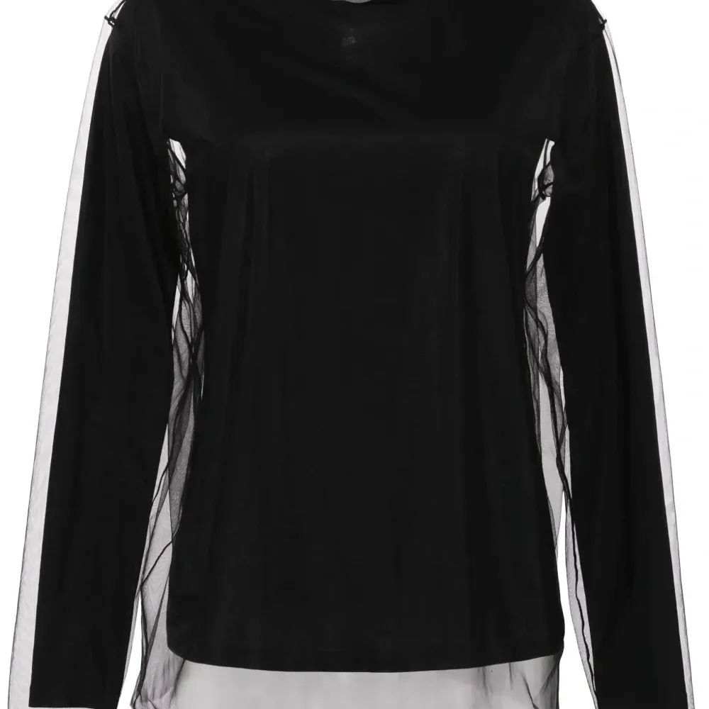 футболка из тюля с длинными рукавами