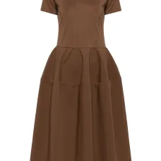 Платье с короткими рукавами и принтом