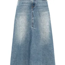 Джинсовая юбка макси с эффектом потертости Джинсовая юбка макси с эффектом потертости