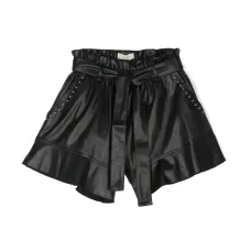 Расклешенные шорты с заклепками