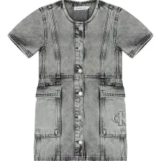 Джинсовое платье с логотипом