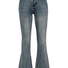 Расклешенные джинсы с завышенной талией