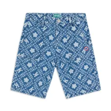 Джинсовые шорты с принтом