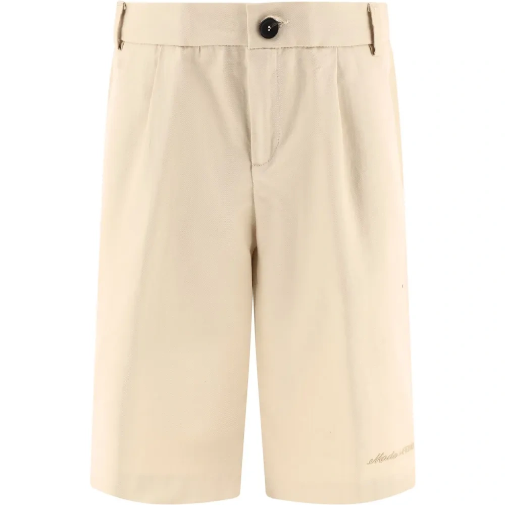 Шорты из смеси хлопка и льна