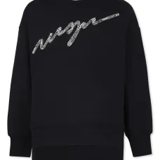 Платье с кристаллами и логотипом