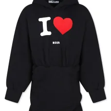 Платье с капюшоном и логотипом