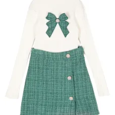 Твидовый комплект из топа и юбки