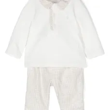 Комплект из топа и брюк в клетку гингем